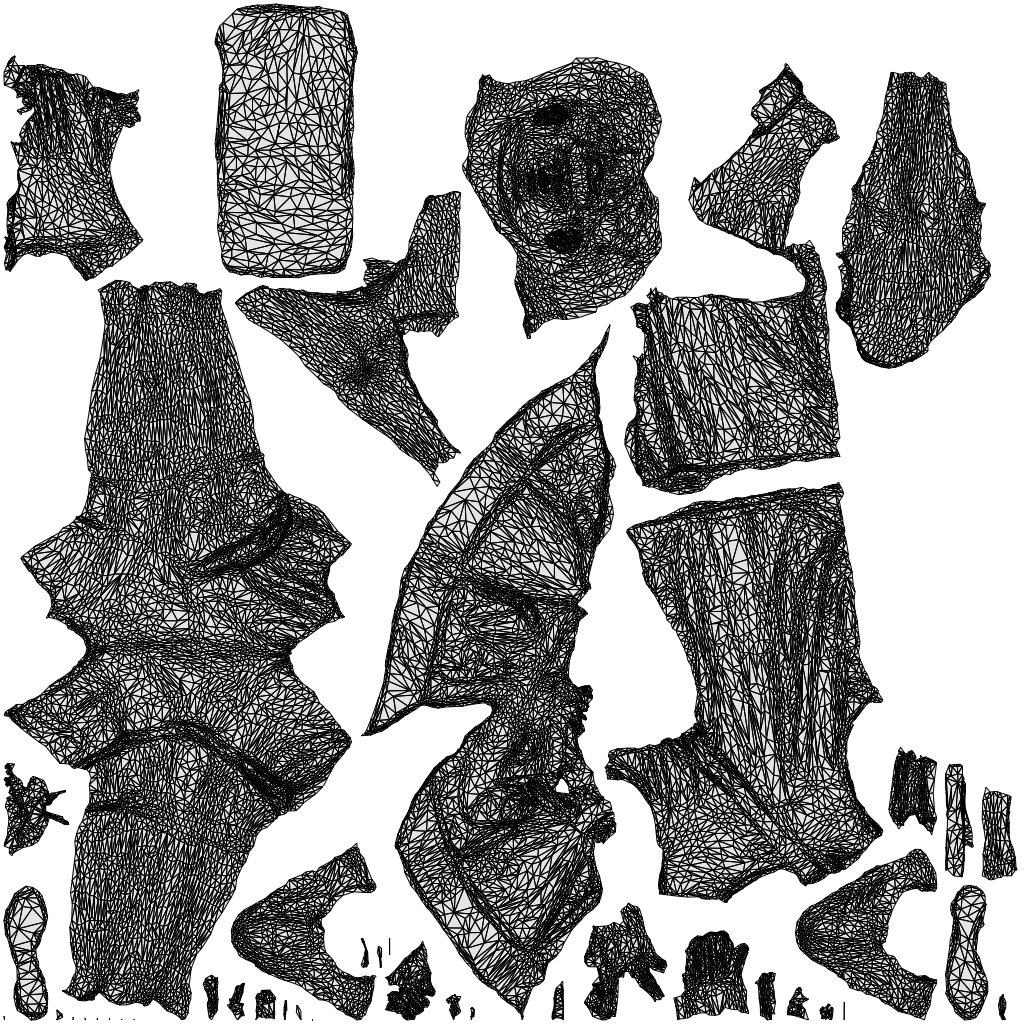 scanned 3D man sport, photogrammetry people for Enscape and V-Ray, wireframe top-down view