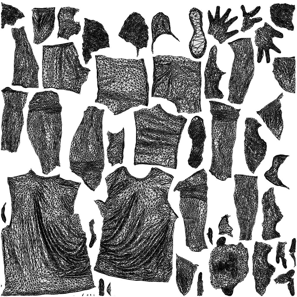 3D human model man sport, photogrammetry scanned person for archviz, wireframe top-down view