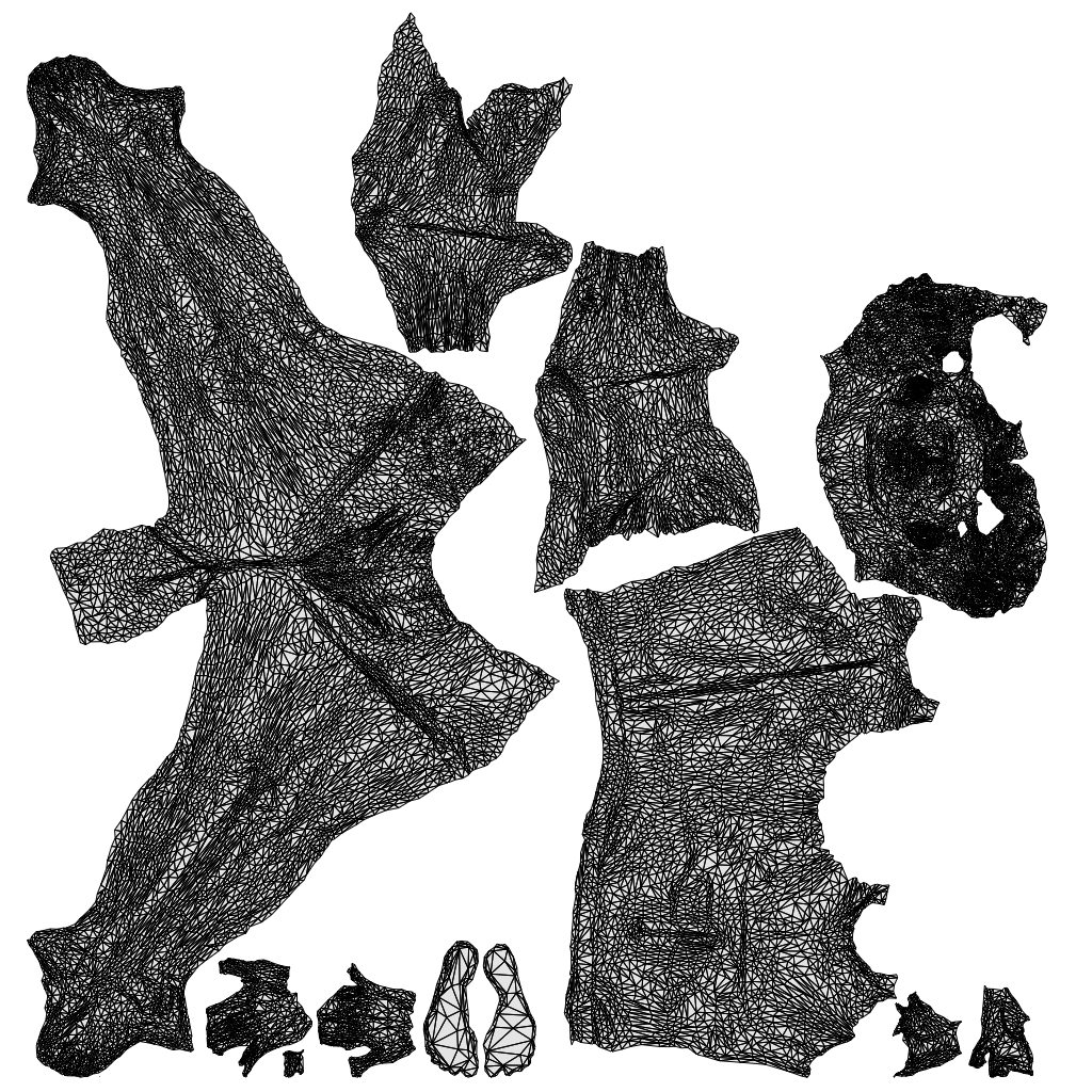 scanned 3D man bathroom, photogrammetry people for Enscape and V-Ray, wireframe top-down view
