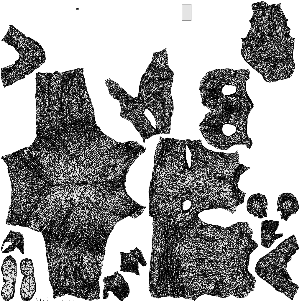3D people model man casual standing, scanned human for 3ds Max rendering, wireframe top-down view