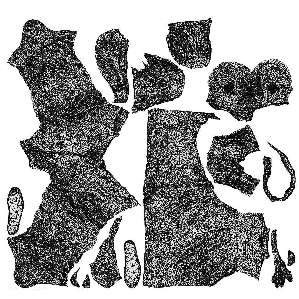 scanned 3D man casual standing, photogrammetry people for Enscape and V-Ray, wireframe top-down view