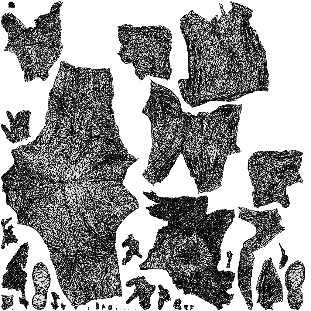 scanned 3D woman casual standing, photogrammetry people for Enscape and V-Ray, wireframe top-down view