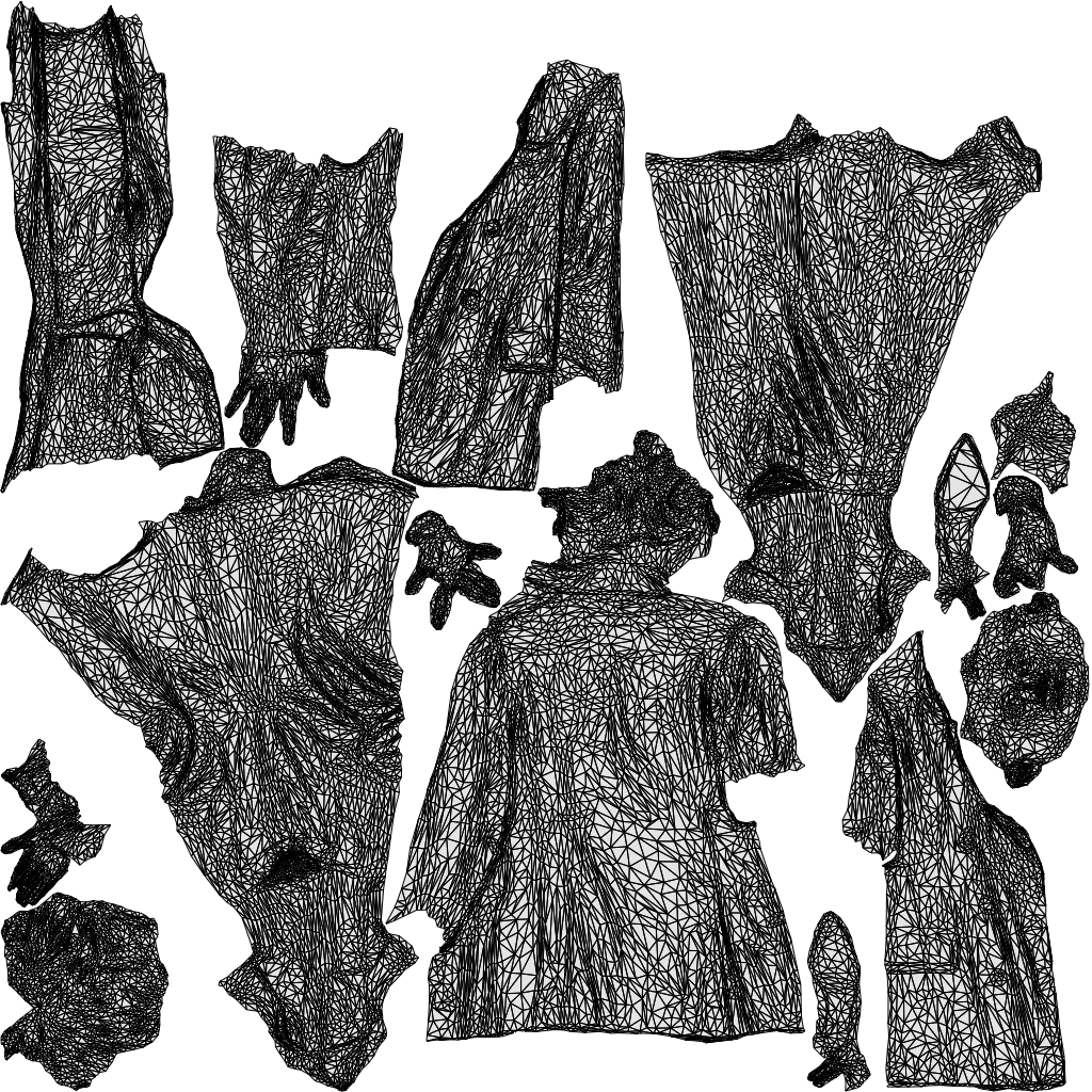 realistic 3D people woman business walking, render-ready for V-Ray and Corona, FBX OBJ, wireframe top-down view