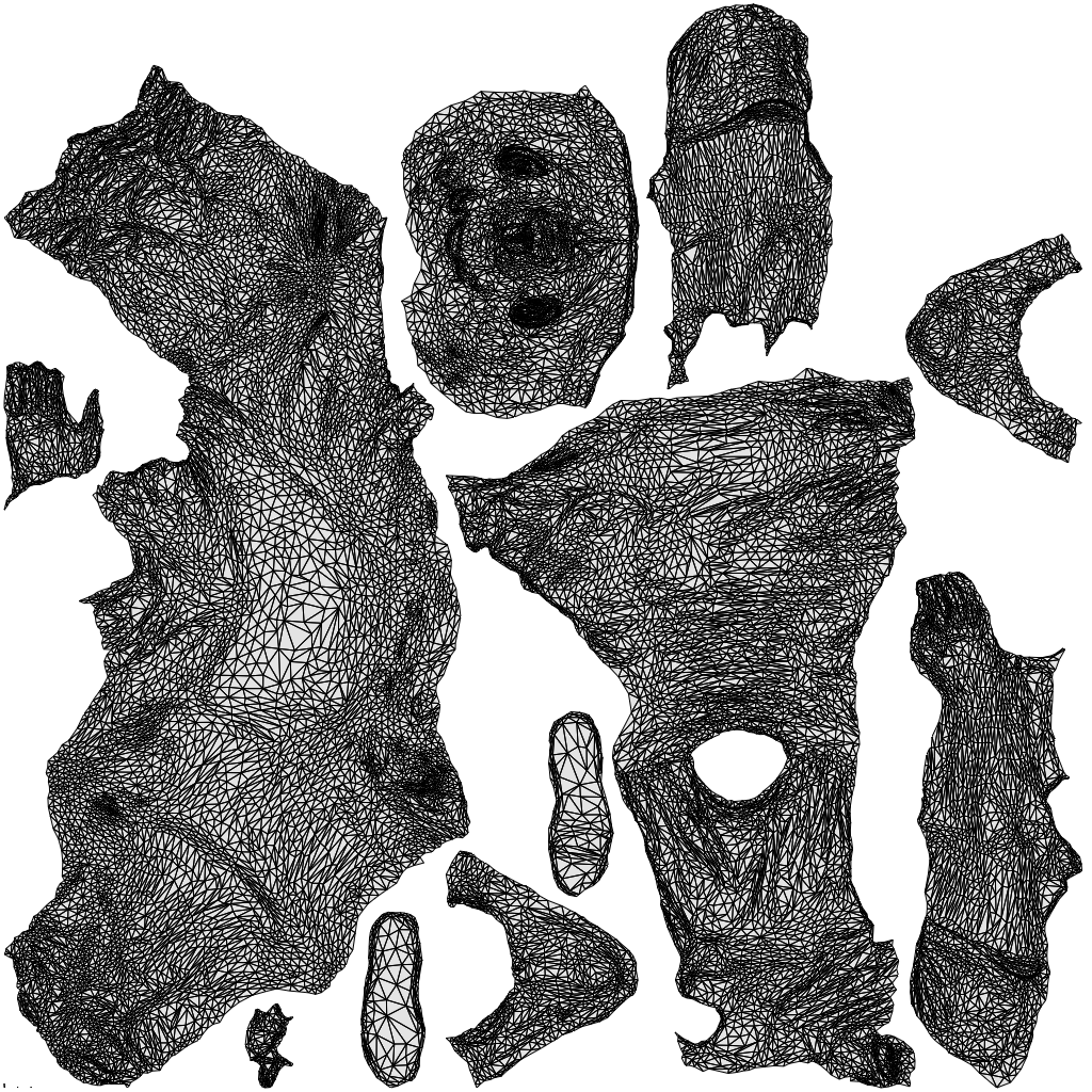 scanned 3D senior man casual sitting, photogrammetry people for Enscape and V-Ray, wireframe top-down view