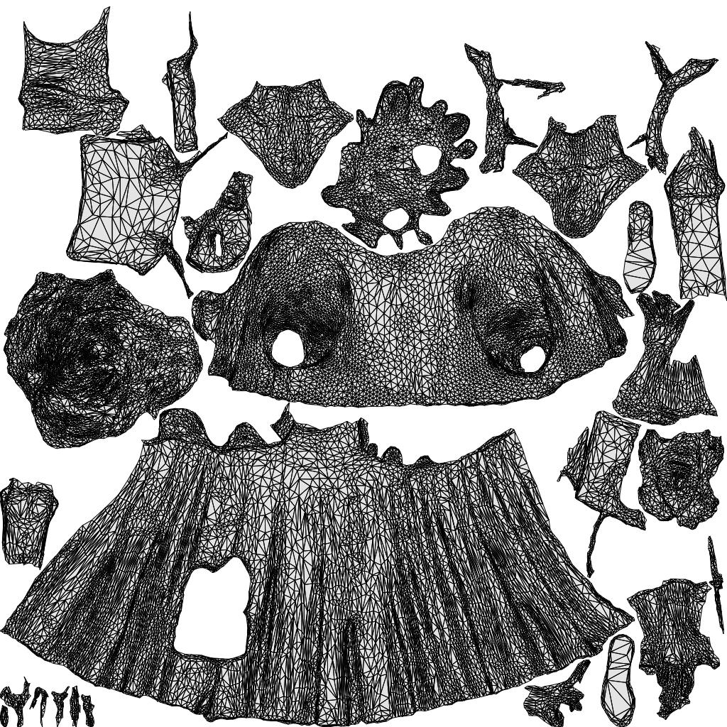 scanned 3D woman casual shopping, photogrammetry people for Enscape and V-Ray, wireframe top-down view