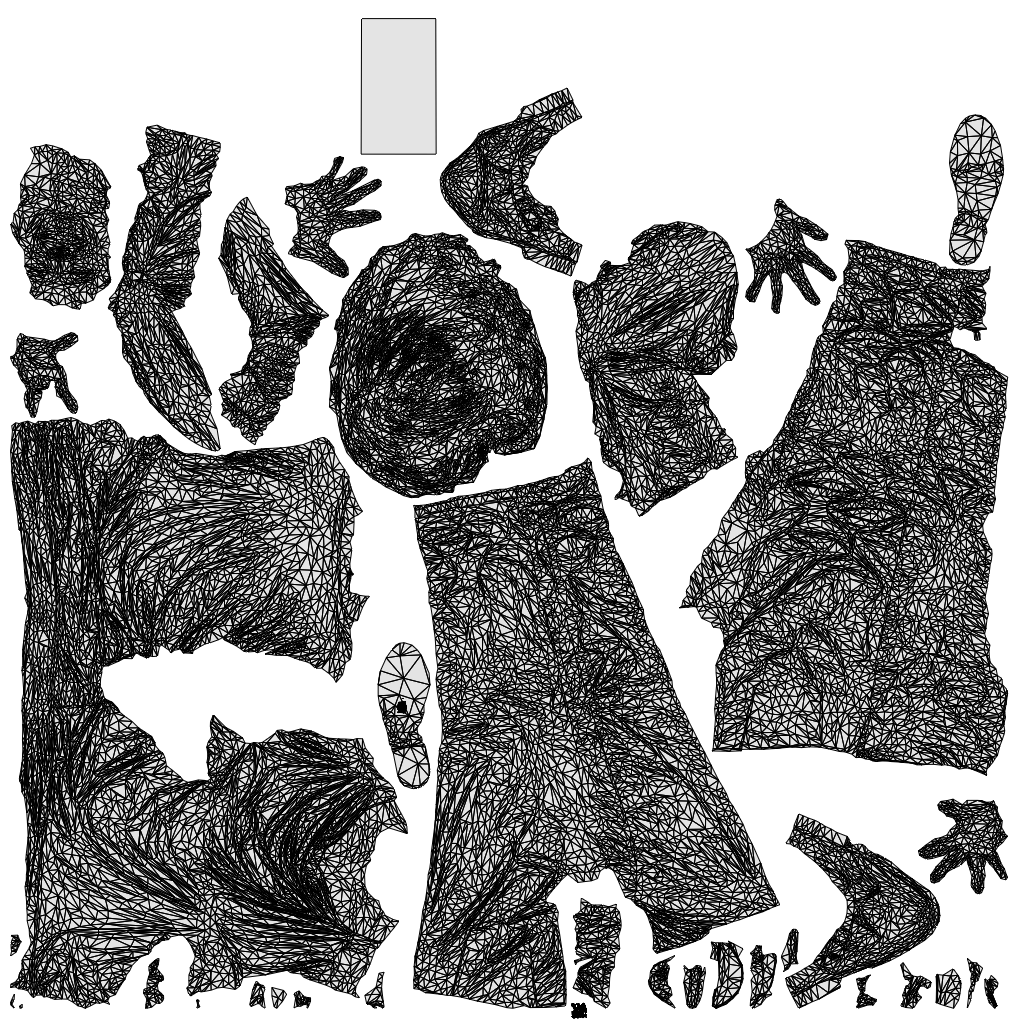realistic 3D people woman casual walking, render-ready for V-Ray and Corona, FBX OBJ, wireframe top-down view