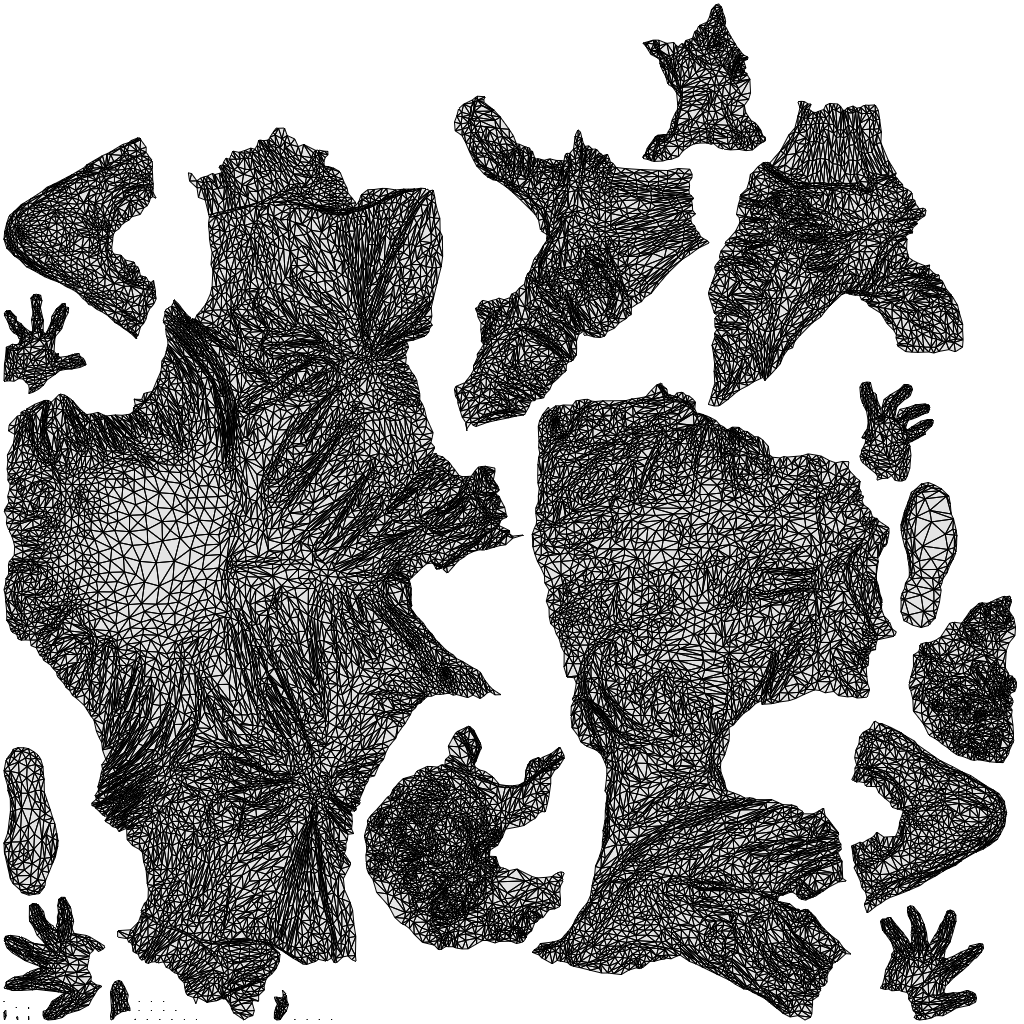 3D scanned man sitting casual, photorealistic archviz people for Enscape and SketchUp, wireframe top-down view