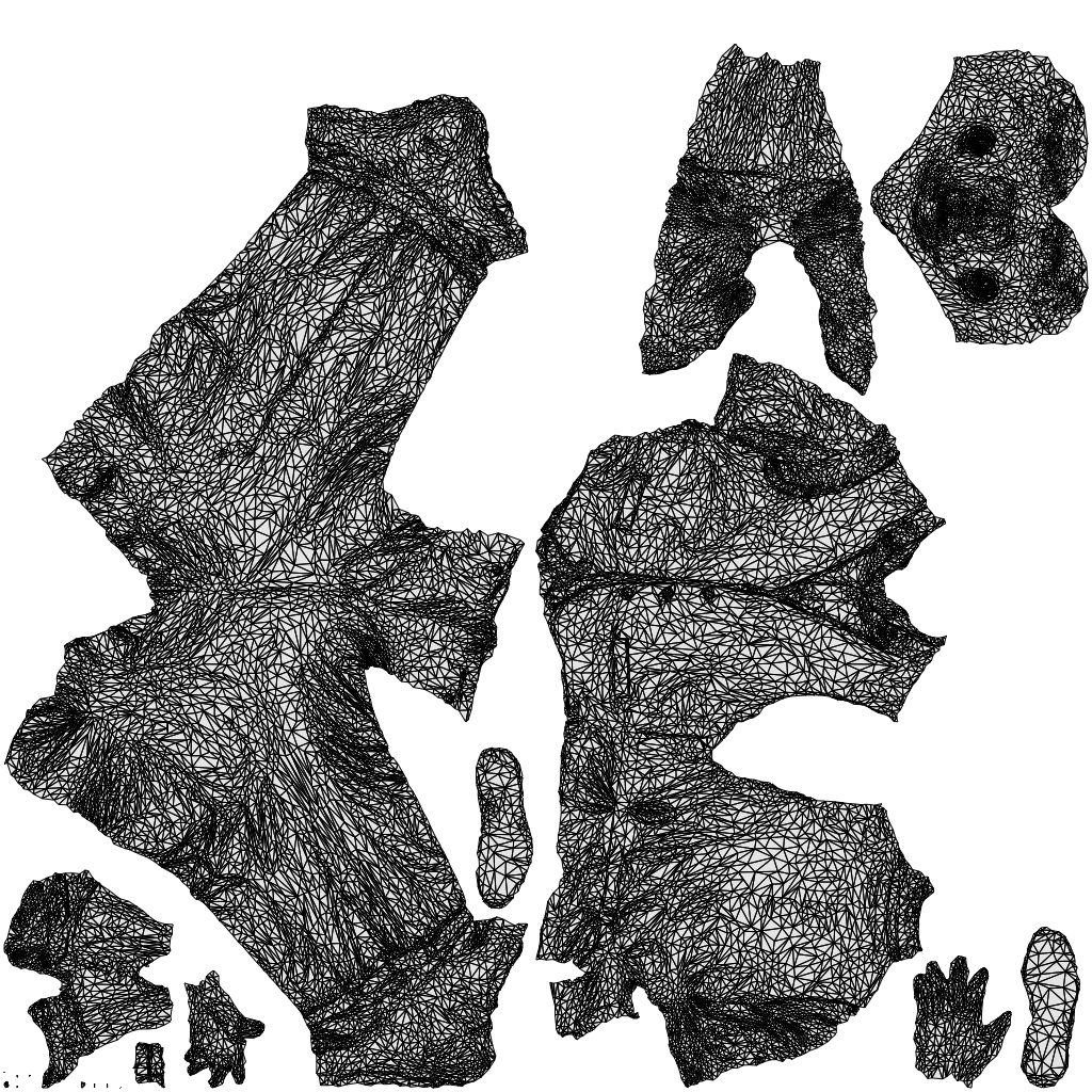 scanned 3D man business, photogrammetry people for Enscape and V-Ray, wireframe top-down view