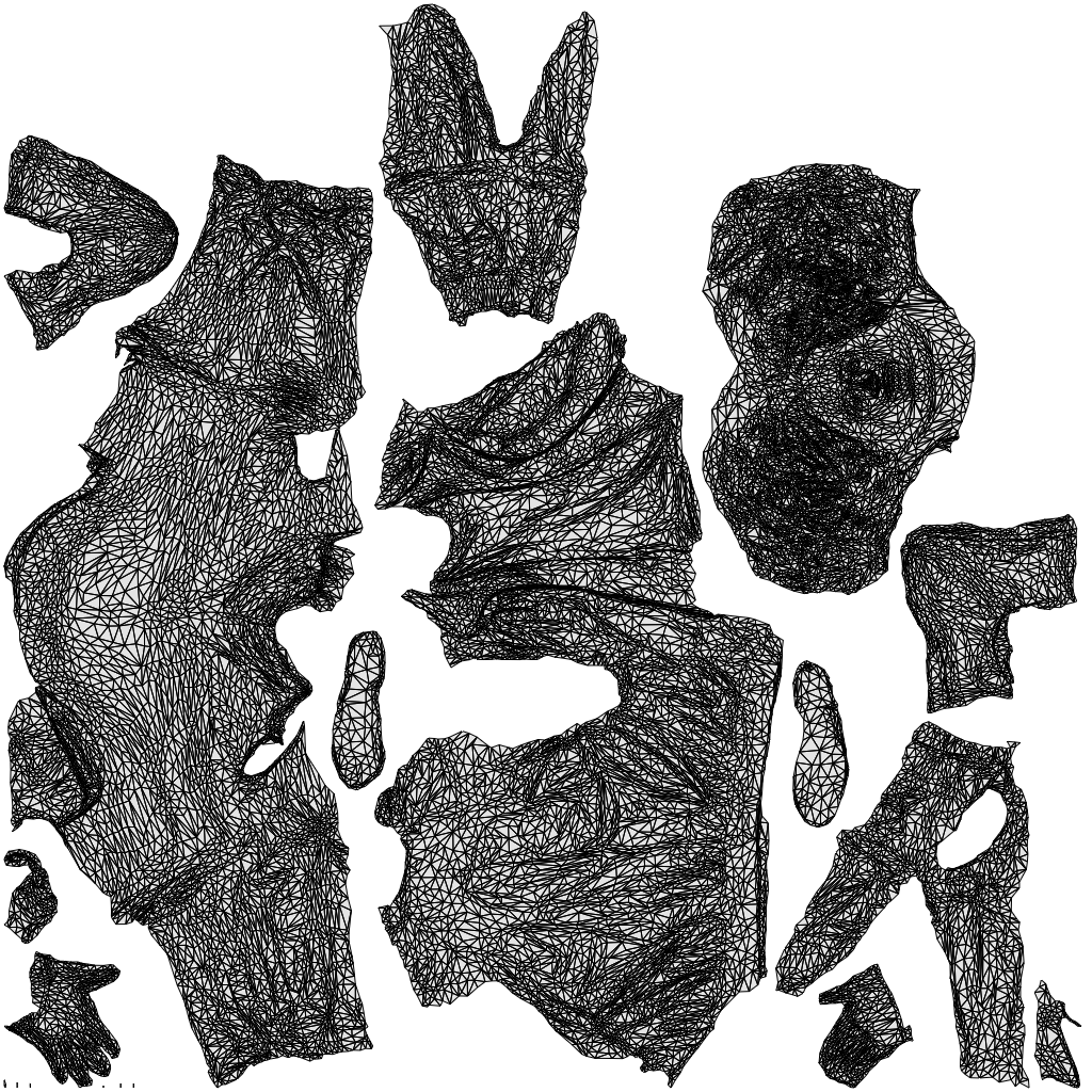 scanned 3D man casual sitting, photogrammetry people for Enscape and V-Ray, wireframe top-down view