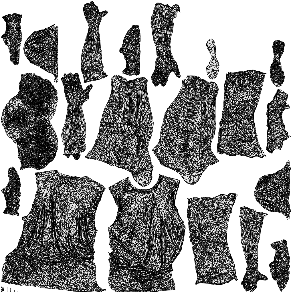 3D scanned man sport, photorealistic archviz people for Enscape and SketchUp, wireframe top-down view