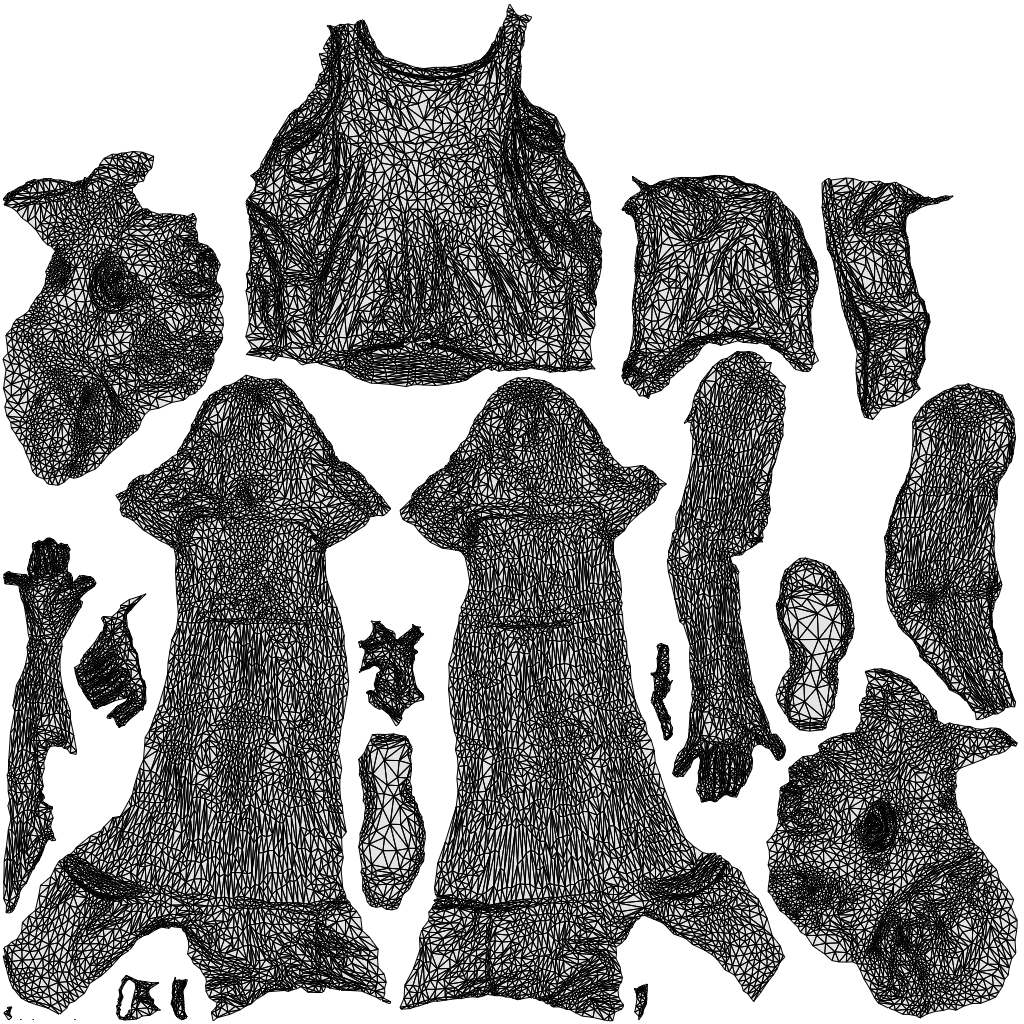 3D human model girl sport kids, photogrammetry scanned person for archviz, wireframe top-down view