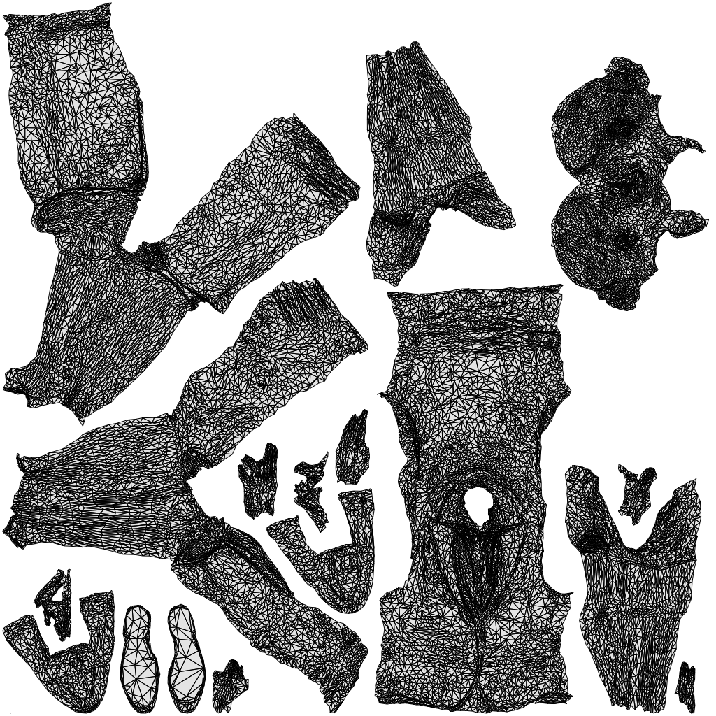 photogrammetry 3D woman hospitality, realistic human model archviz FBX, wireframe top-down view