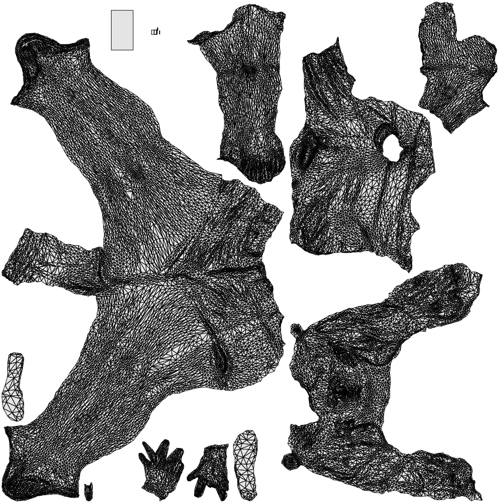 3D people model girl casual standing, scanned human for 3ds Max rendering, wireframe top-down view