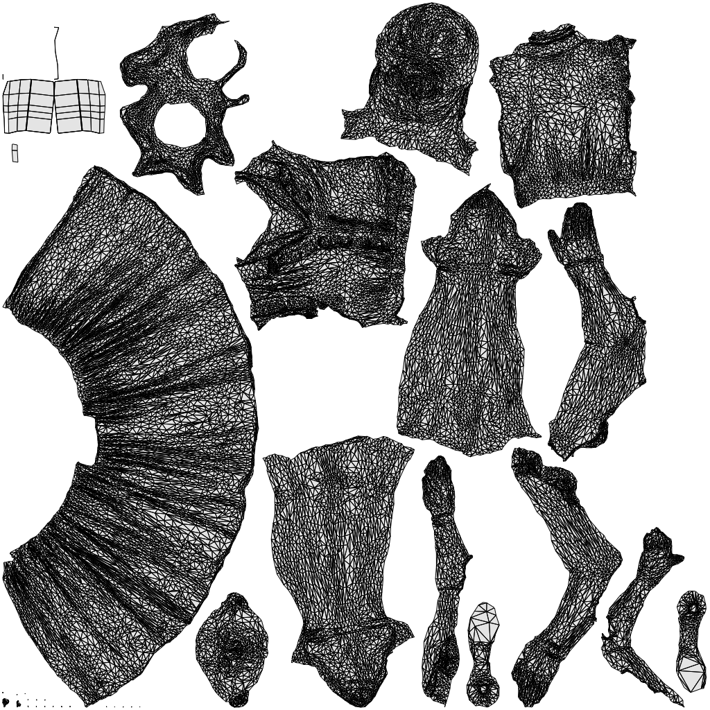 realistic 3D people woman casual standing, render-ready for V-Ray and Corona, FBX OBJ, wireframe top-down view