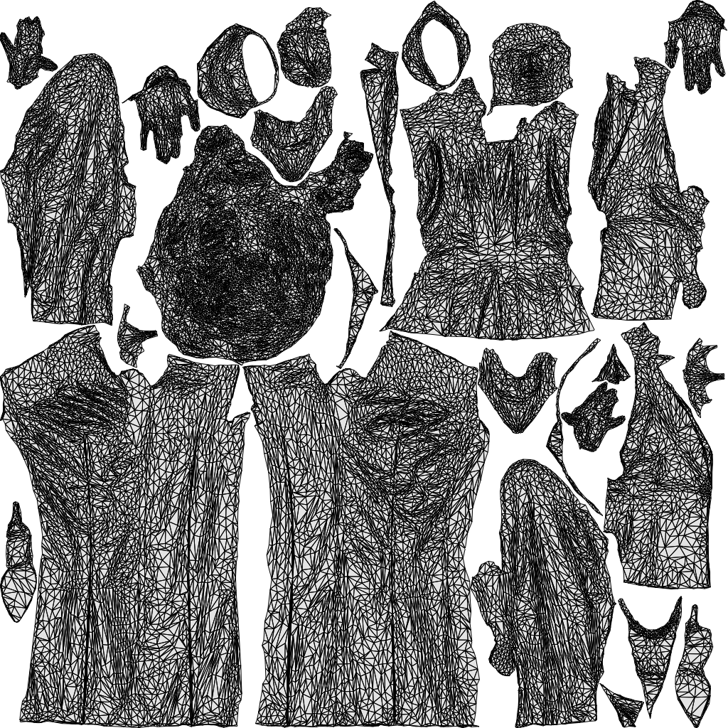 realistic 3D people woman business standing, render-ready for V-Ray and Corona, FBX OBJ, wireframe top-down view