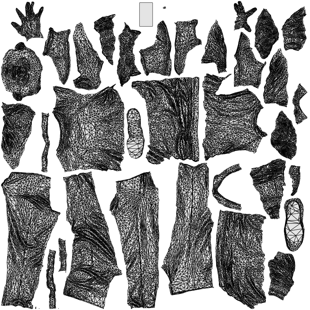 3D human model man casual walking, photogrammetry scanned person for archviz, wireframe top-down view