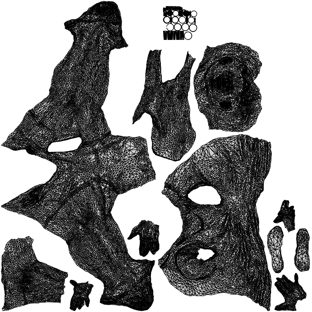 scanned 3D man casual sitting, photogrammetry people for Enscape and V-Ray, wireframe top-down view