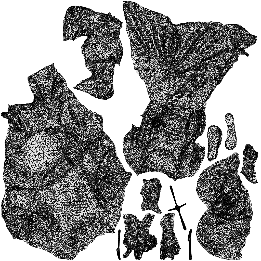 3D scanned woman sitting casual, photorealistic archviz people for Enscape and SketchUp, wireframe top-down view