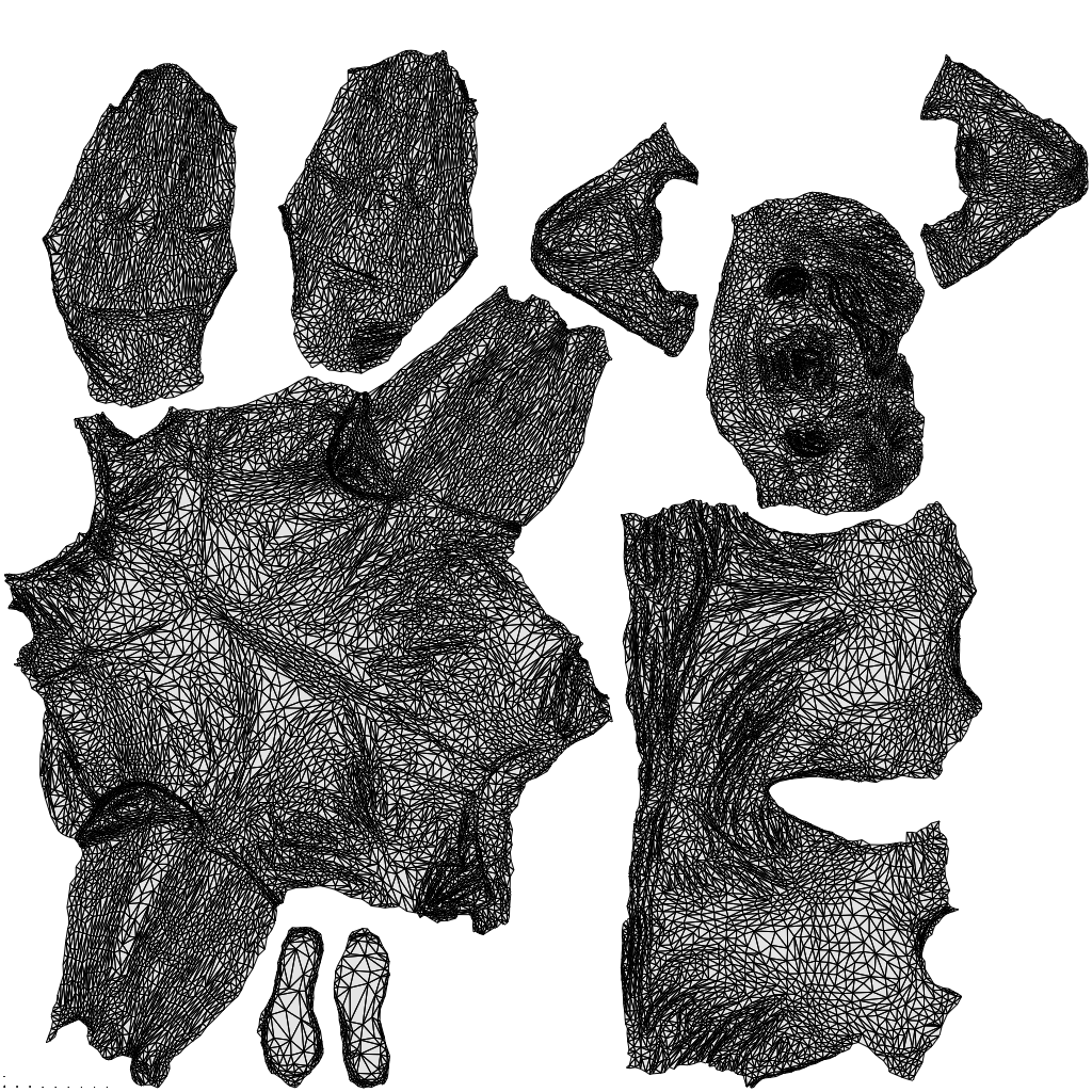 3D people model man sport standing, scanned human for 3ds Max rendering, wireframe top-down view