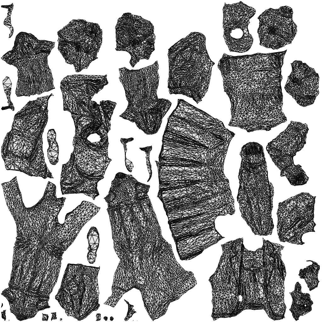 realistic 3D girl kids, scanned archviz people for Blender and 3ds Max, wireframe top-down view