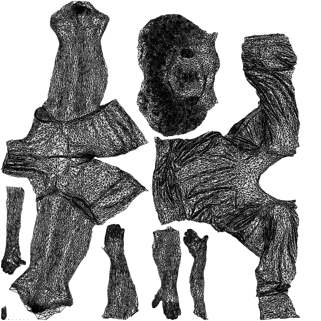 realistic 3D boy casual kids, scanned archviz people for Blender and 3ds Max, wireframe top-down view