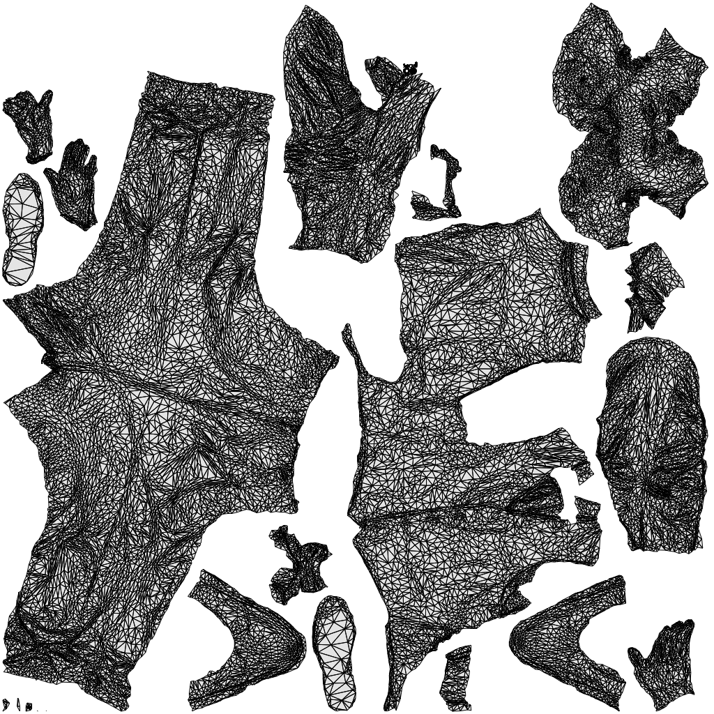 3D people model man hospitality, scanned human for 3ds Max rendering, wireframe top-down view
