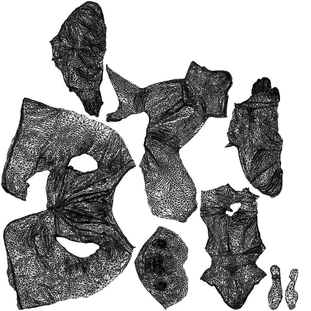 realistic 3D people senior man business, render-ready for V-Ray and Corona, FBX OBJ, wireframe top-down view
