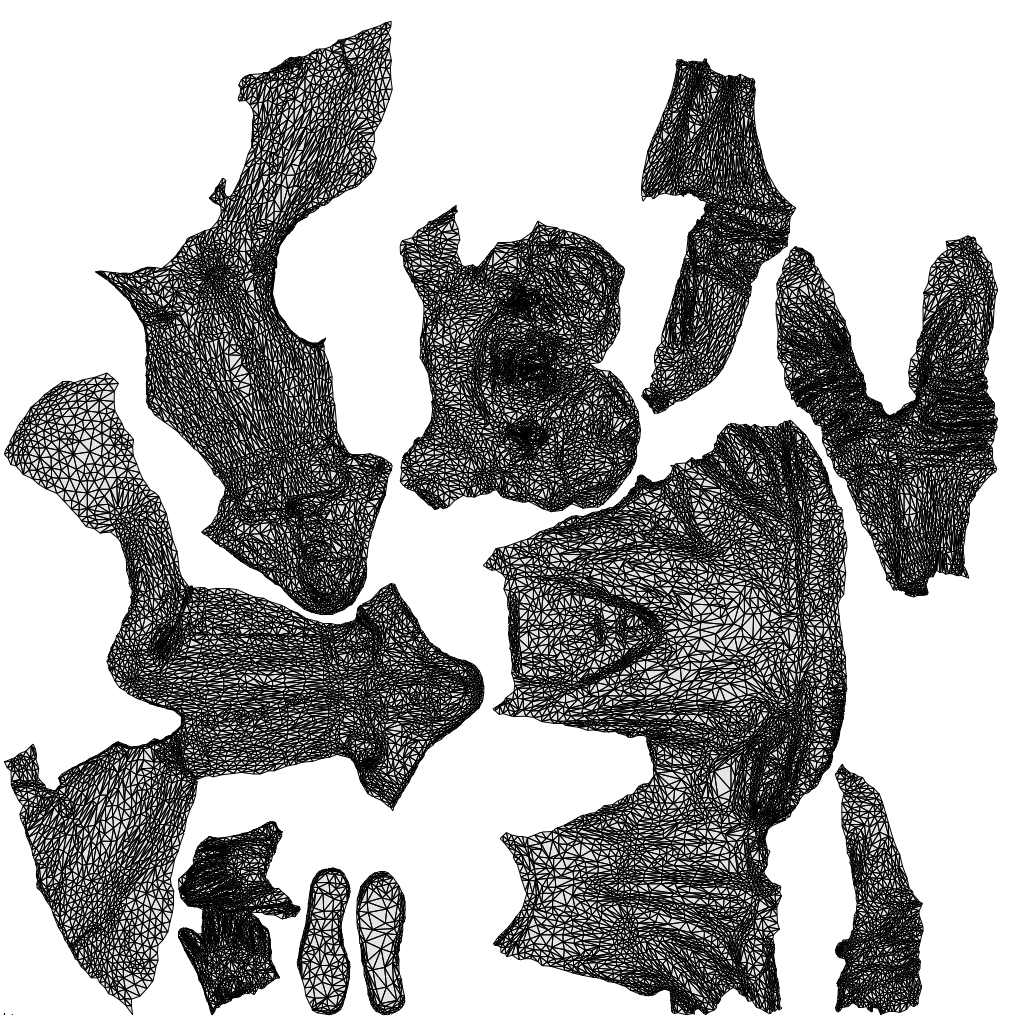realistic 3D people woman casual sitting, render-ready for V-Ray and Corona, FBX OBJ, wireframe top-down view