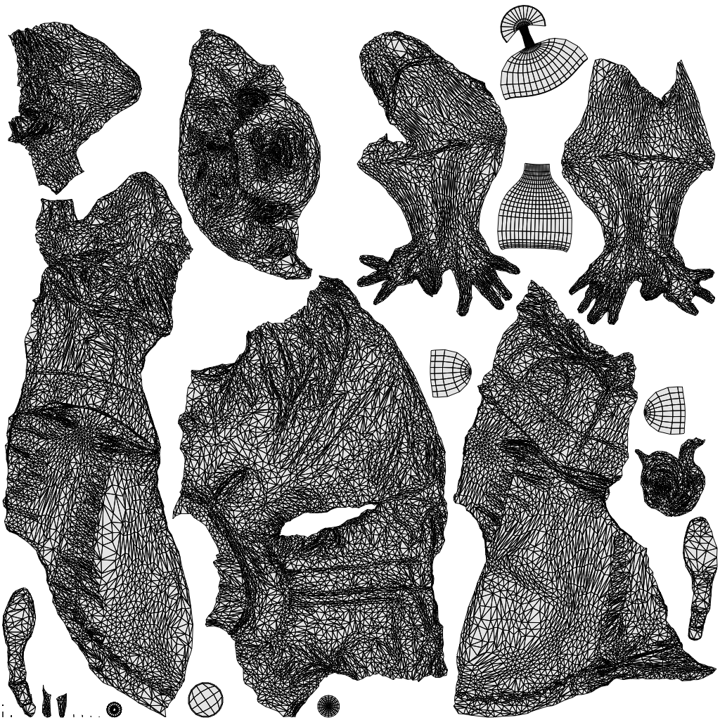 3D human model woman casual sitting, photogrammetry scanned person for archviz, wireframe top-down view