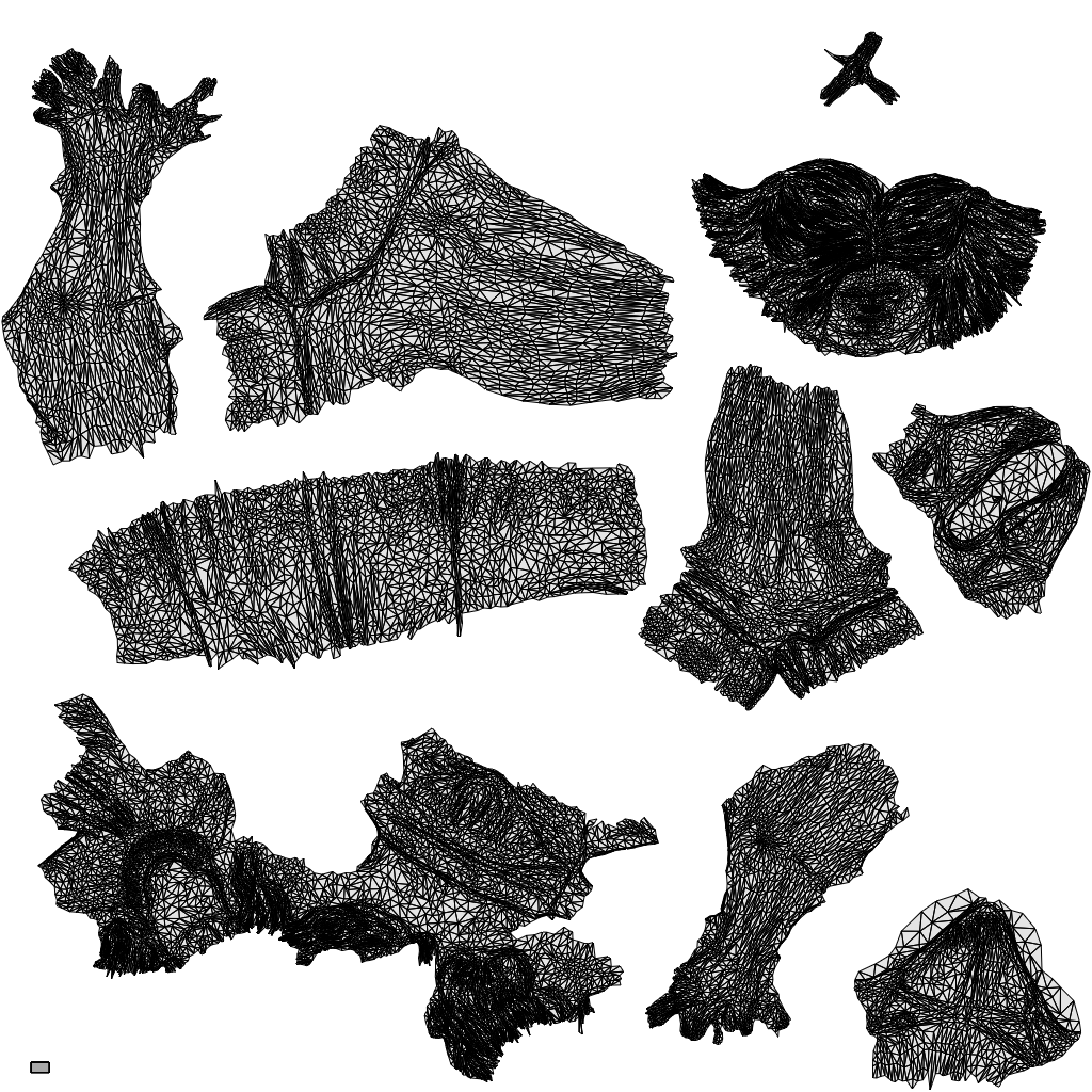 scanned 3D woman casual pool, photogrammetry people for Enscape and V-Ray, wireframe top-down view