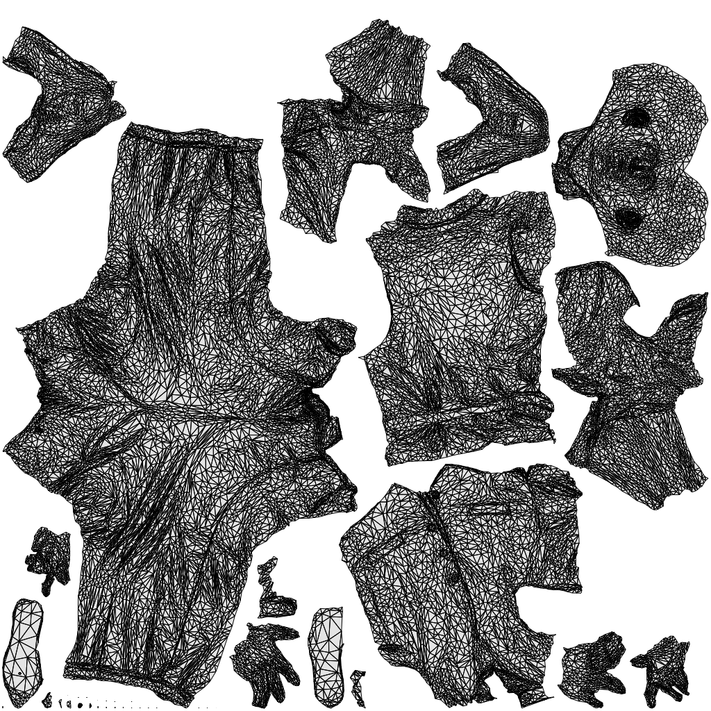 realistic 3D man business, scanned archviz people for Blender and 3ds Max, wireframe top-down view