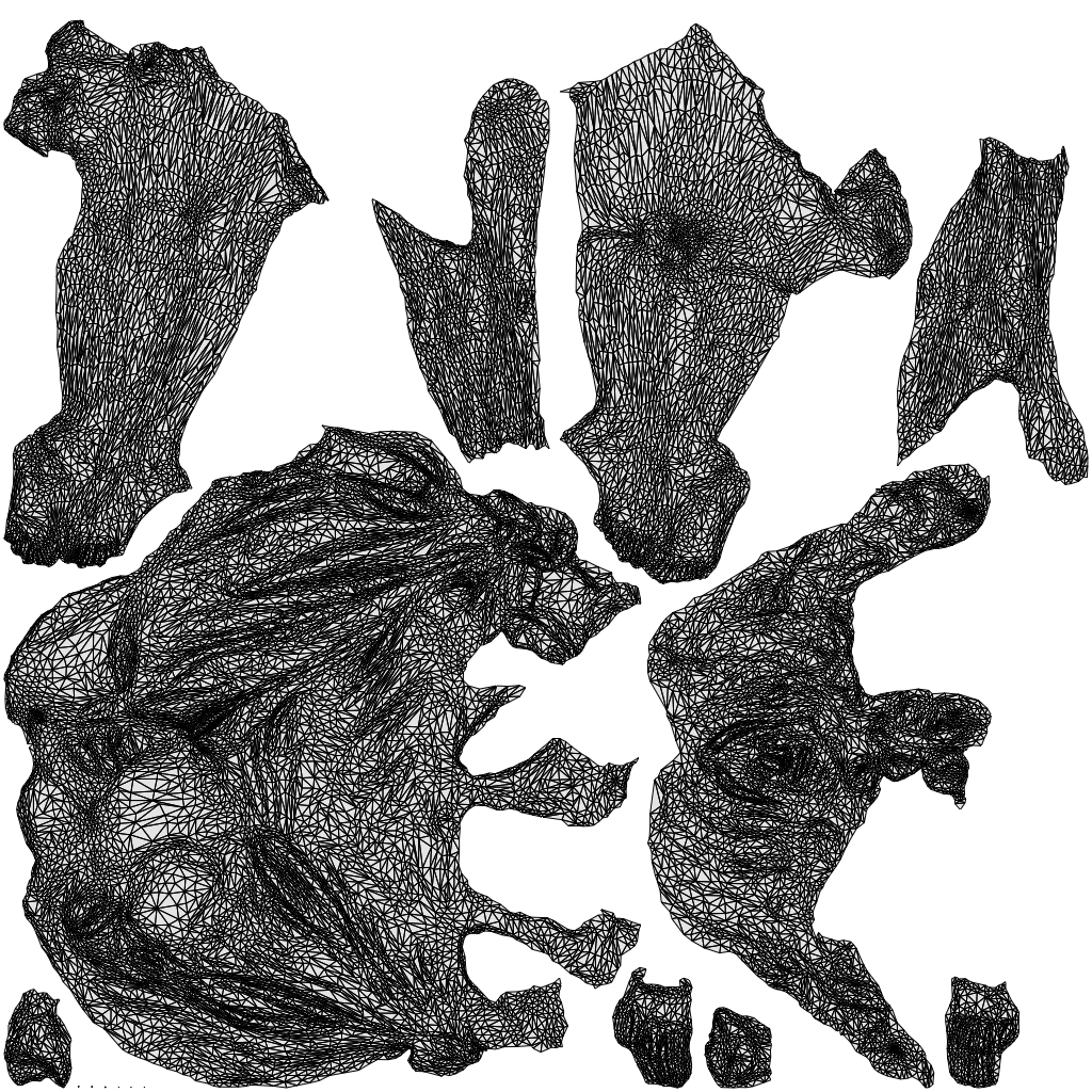 scanned 3D woman pool, photogrammetry people for Enscape and V-Ray, wireframe top-down view