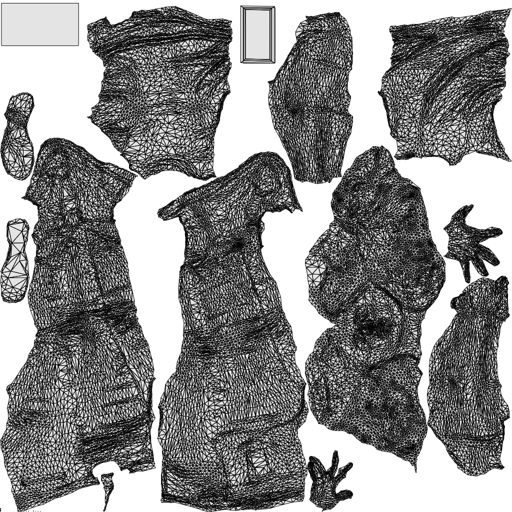 photogrammetry 3D woman casual standing, realistic human model archviz FBX, wireframe top-down view
