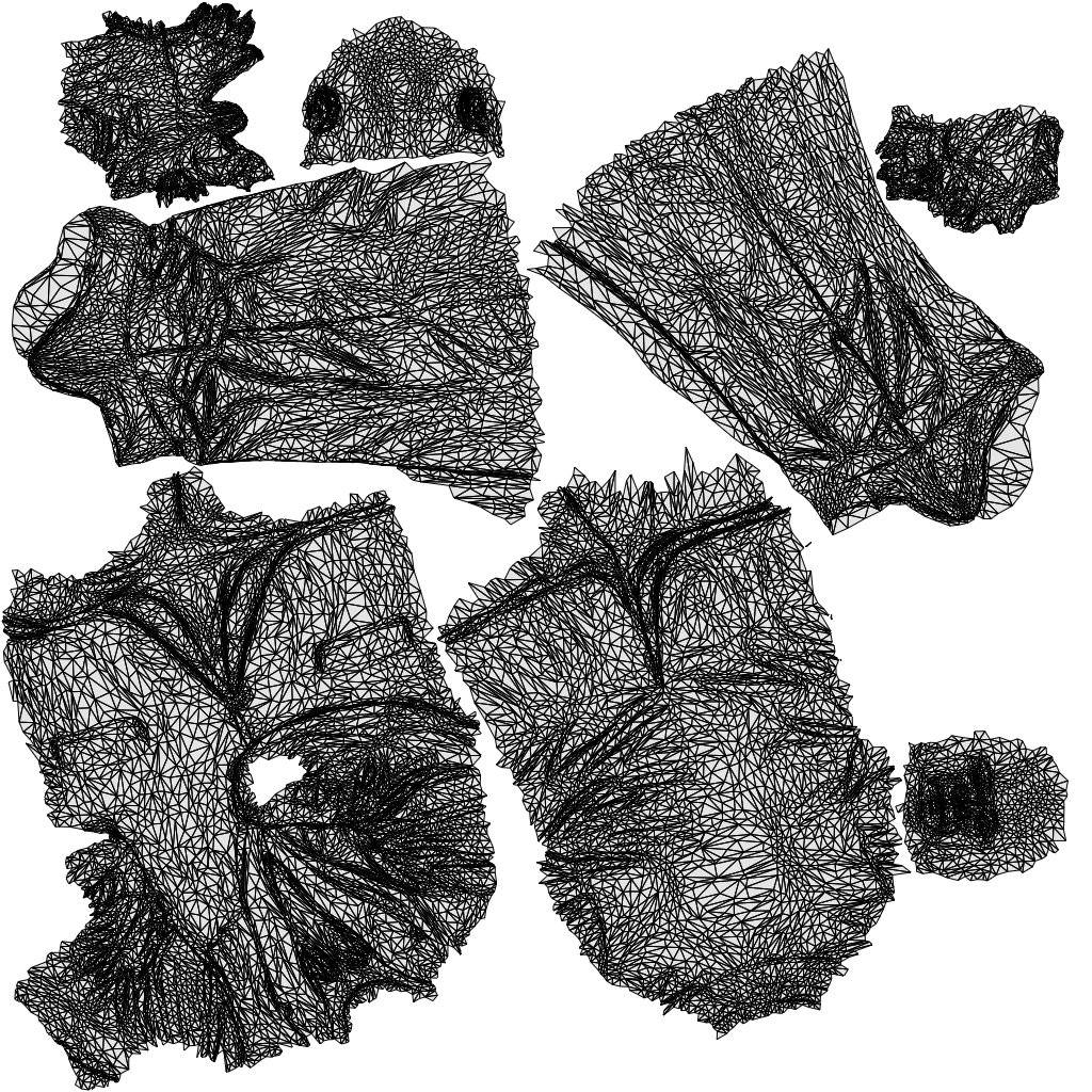 scanned 3D man business mix, photogrammetry people for Enscape and V-Ray, wireframe top-down view
