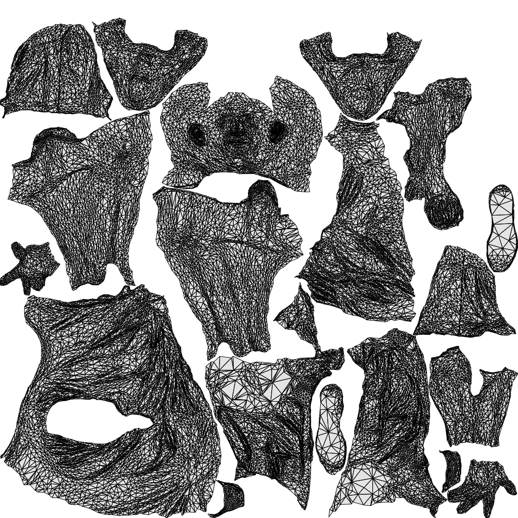 3D scanned senior man sitting casual, photorealistic archviz people for Enscape and SketchUp, wireframe top-down view