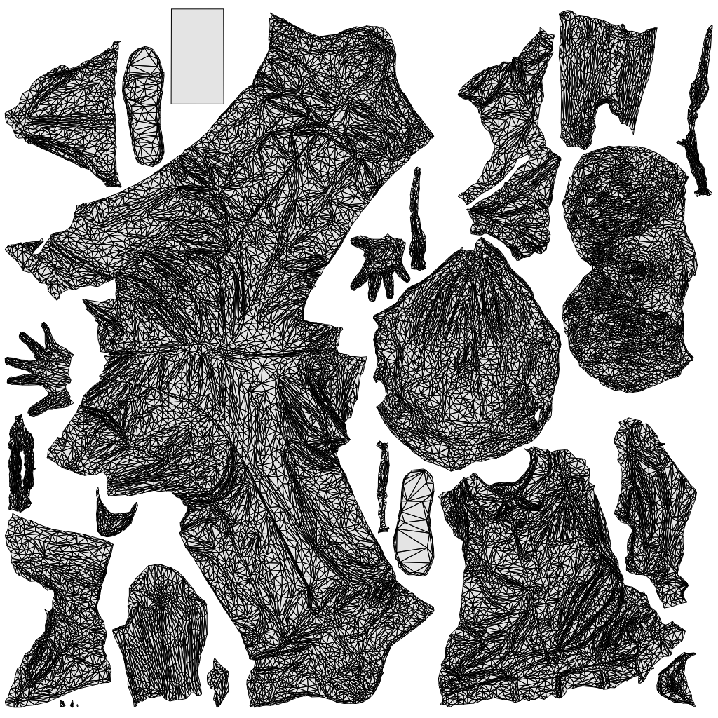 scanned 3D boy casual kids, photogrammetry people for Enscape and V-Ray, wireframe top-down view