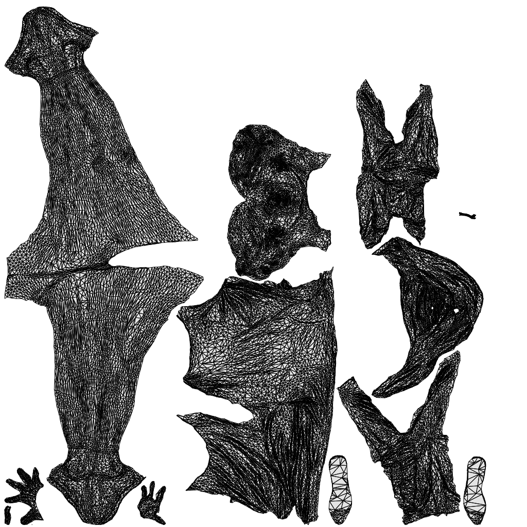 3D scanned woman standing sport, photorealistic archviz people for Enscape and SketchUp, wireframe top-down view
