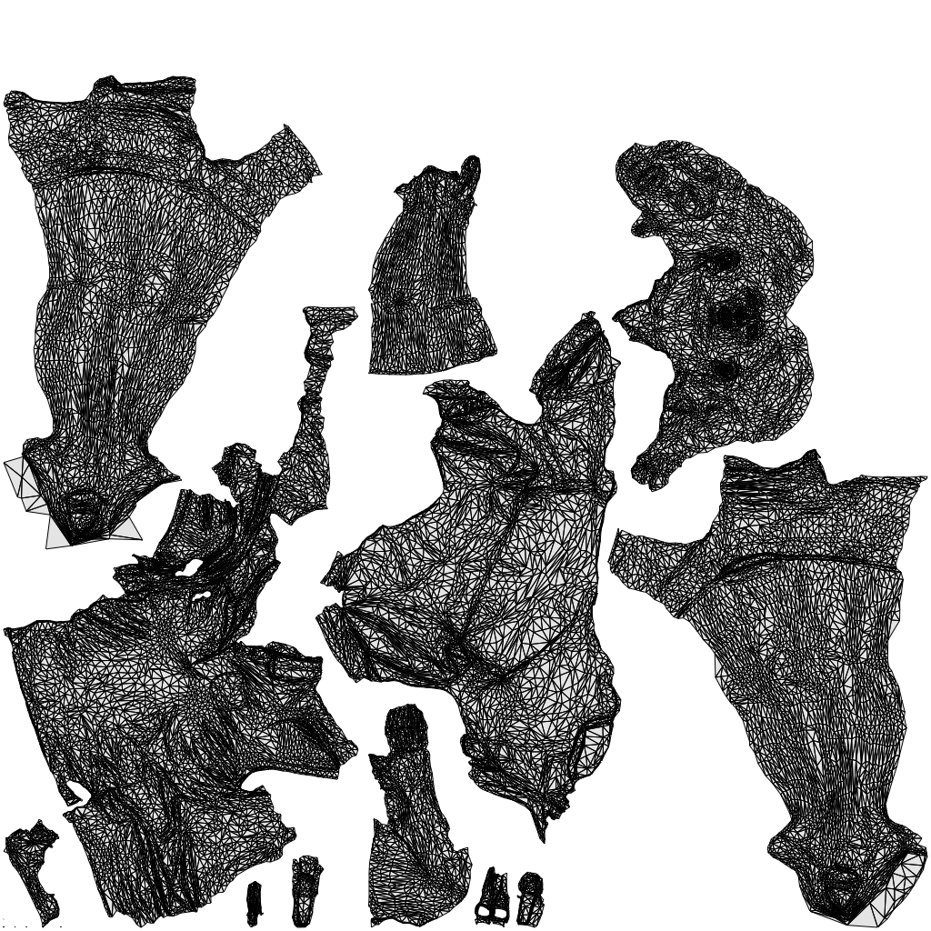 scanned 3D woman casual standing, photogrammetry people for Enscape and V-Ray, wireframe top-down view