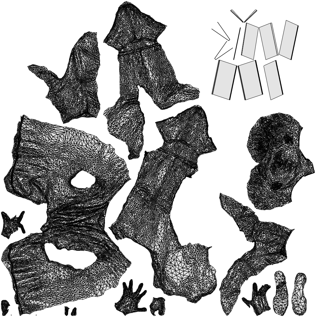 scanned 3D man business, photogrammetry people for Enscape and V-Ray, wireframe top-down view