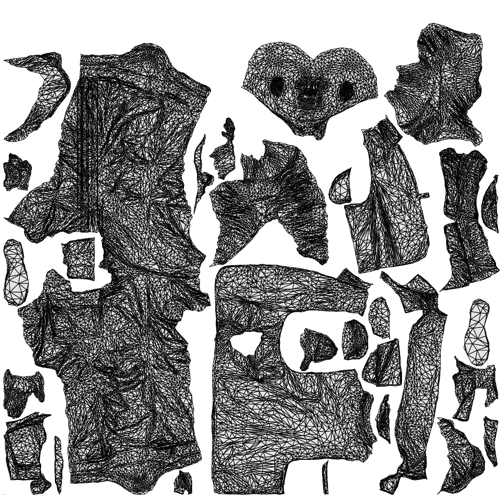 3D scanned senior man walking, photorealistic archviz people for Enscape and SketchUp, wireframe top-down view