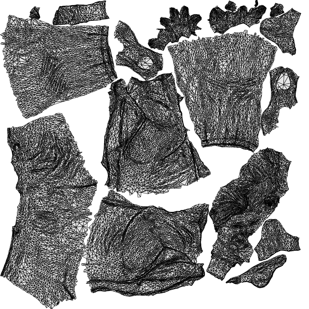 scanned 3D woman business standing, photogrammetry people for Enscape and V-Ray, wireframe top-down view