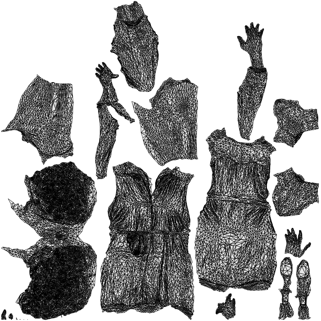 realistic 3D human woman casual walking, archviz people FBX OBJ for Blender, wireframe top-down view