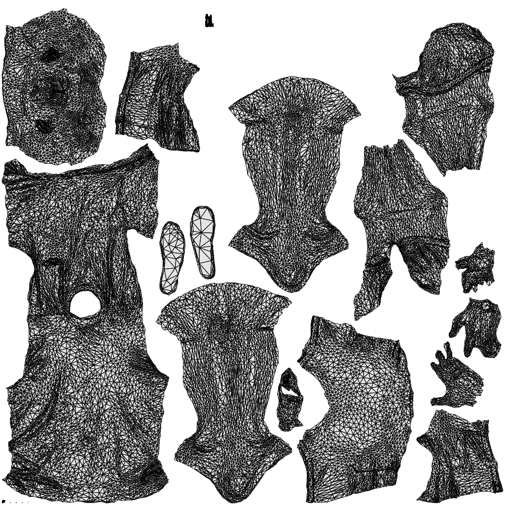 realistic 3D human man casual sitting, archviz people FBX OBJ for Blender, wireframe top-down view