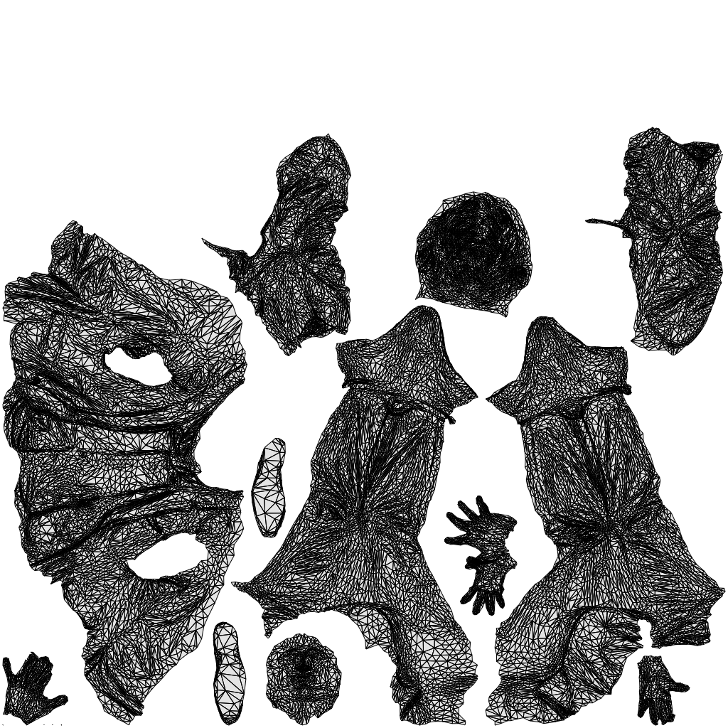 3D scanned man business, photorealistic archviz people for Enscape and SketchUp, wireframe top-down view