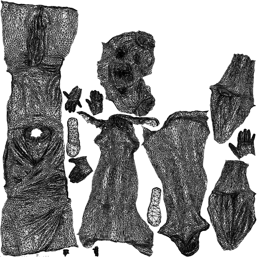 realistic 3D people woman casual walking, render-ready for V-Ray and Corona, FBX OBJ, wireframe top-down view