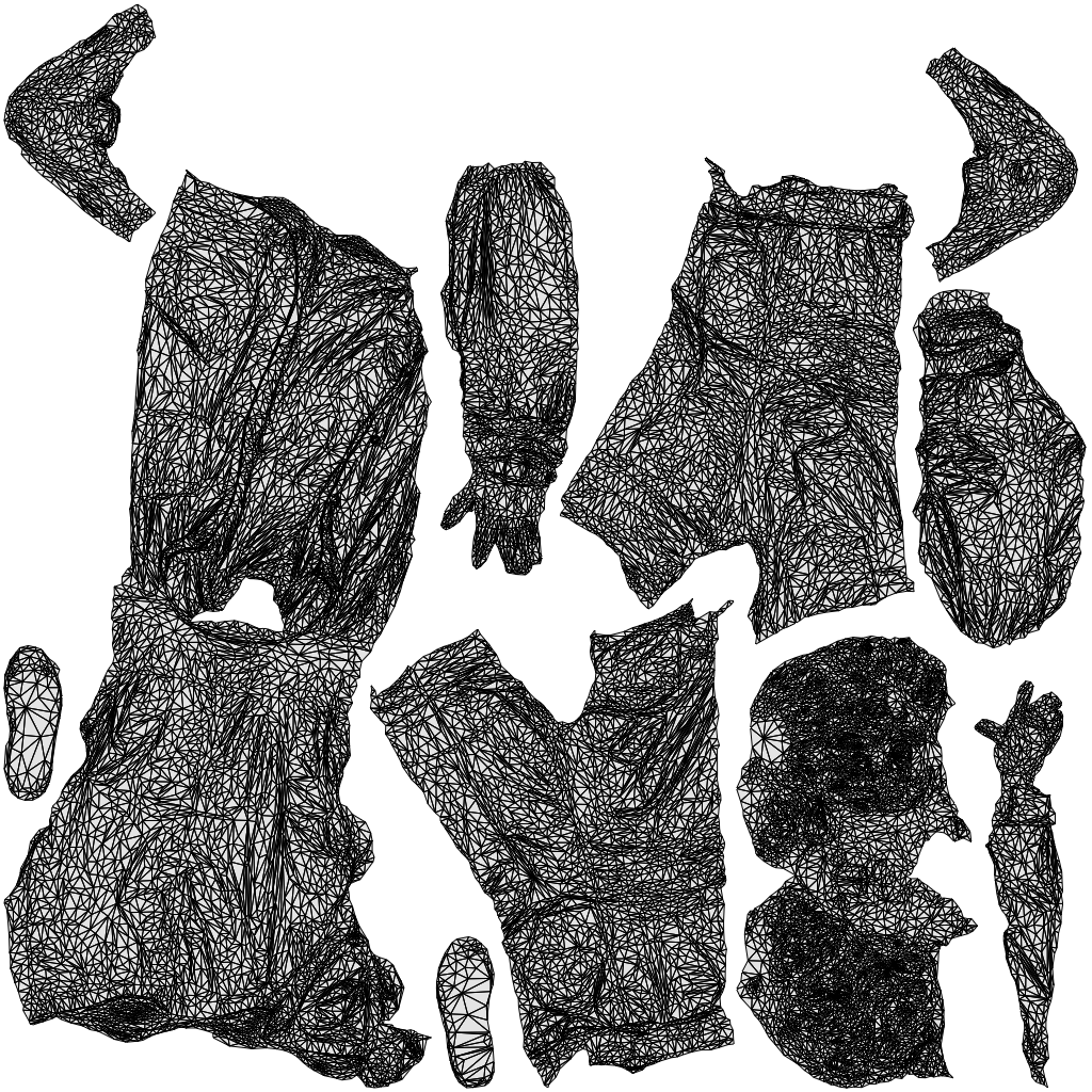 realistic 3D people man casual standing, render-ready for V-Ray and Corona, FBX OBJ, wireframe top-down view
