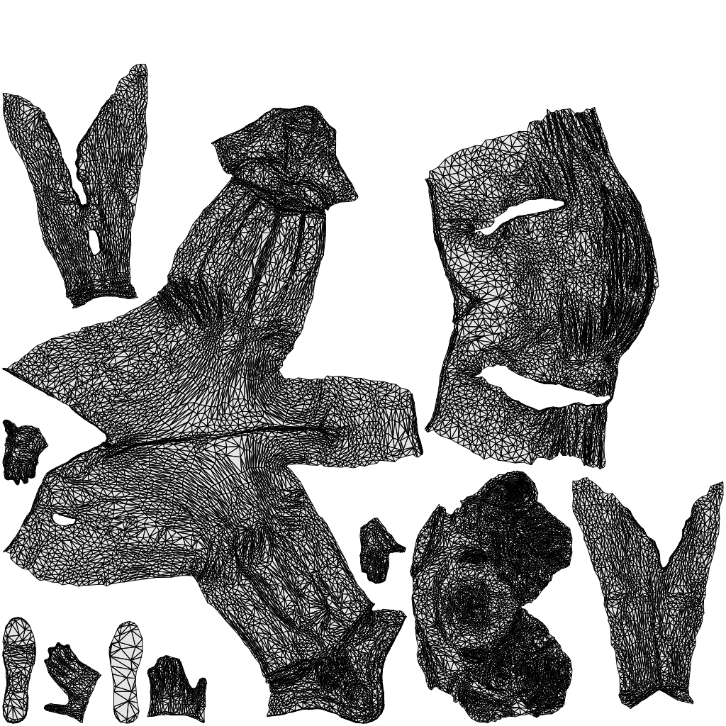 3D scanned woman walking casual, photorealistic archviz people for Enscape and SketchUp, wireframe top-down view