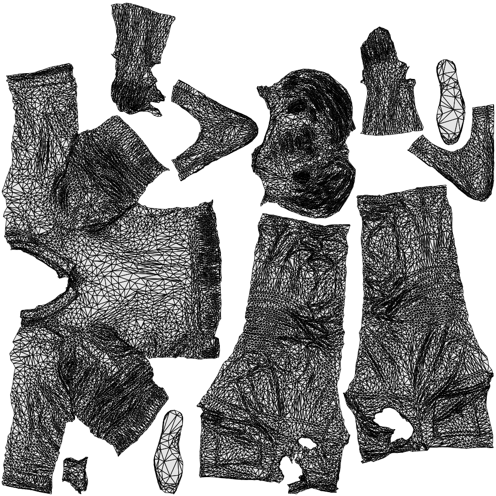 realistic 3D people man casual standing, render-ready for V-Ray and Corona, FBX OBJ, wireframe top-down view