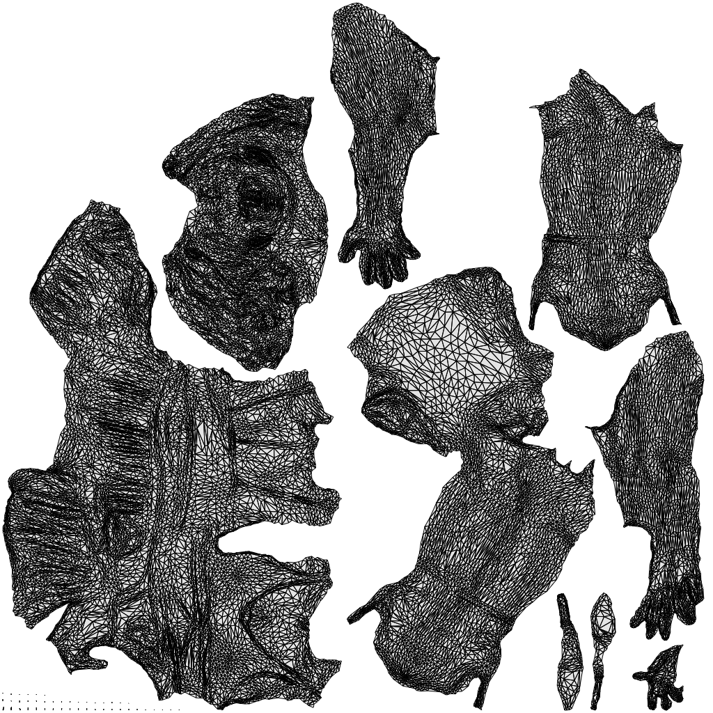 scanned 3D woman casual sitting, photogrammetry people for Enscape and V-Ray, wireframe top-down view