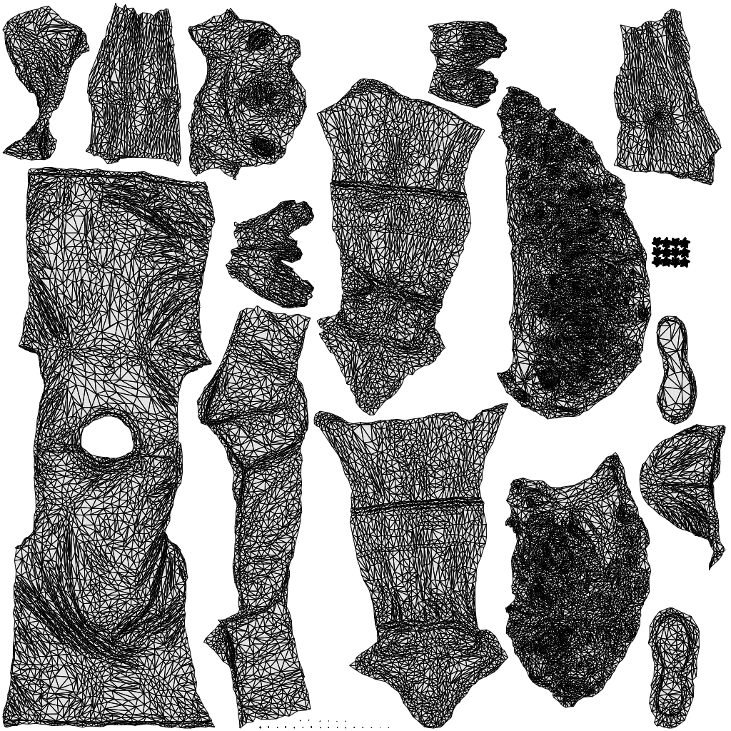 3D people model woman sport, scanned human for 3ds Max rendering, wireframe top-down view